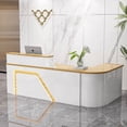 thumbnail image 3 of Bar Church Pulpit Reception Desk Office White Mobile Pulpitos Hair Salon Counter Register Podium Stand Kassentisch Furniture My Lux Decor Round, 3 of 28