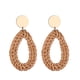 thumbnail image 3 of 1 par de aretes de ratán boho aretes tejidos de paja hechos a mano de mimbre yeacher Arete, 3 of 7