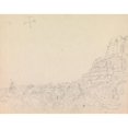 thumbnail image 2 of James Moore 24x20 Black Ornate Framed Double Matted Museum Art Print Titled: Landscape, with Castle Ruins on Top of a Rocky Hill (1791), 2 of 5