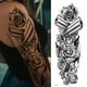 thumbnail image 4 of Kit Pegatinas Artísticas Tatuaje Temporal Brazo Corporal Con Calavera para Hombres Y Mujeres 170x480mm, 4 of 9