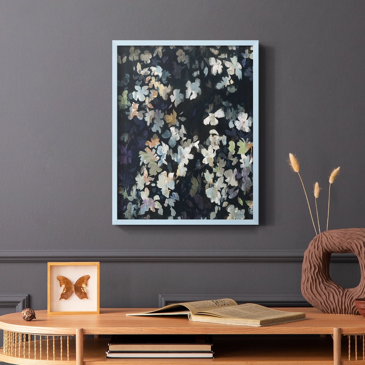Whirlwind Framed Print in Blue Solid Wood 11 x 14 Framed Print