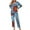 Bm-99 FP Multiple Blue, variant on Women's Pajamas Set Long Sleeve Shirts and Long Pants 2 Piece Pjs Sleepwear with Pockets