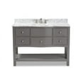 thumbnail image 6 of Baxton Studio Castie 48-Inch Modern and Contemporary Grey Finished Wood and Marble Single Sink Bathroom Vanity, 6 of 8
