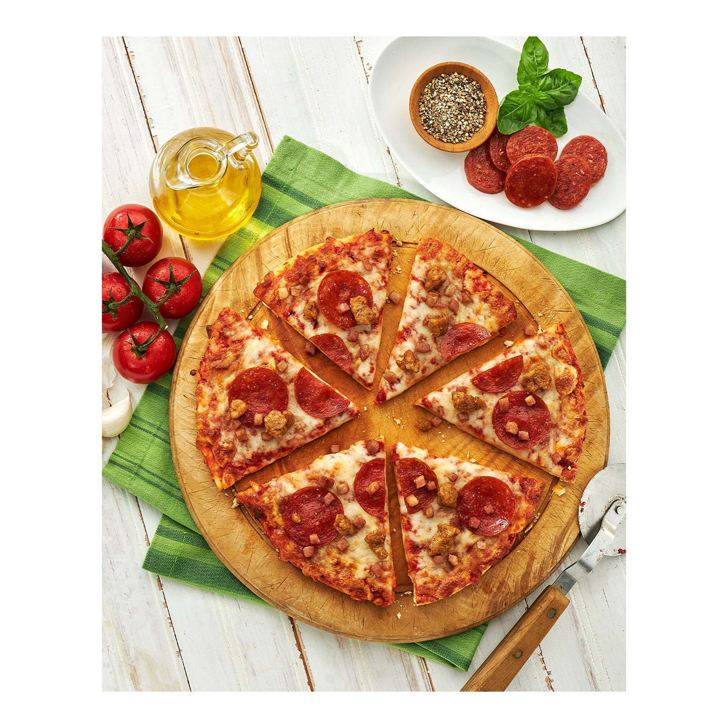 Quest Thin Crust Pizza, Meat Lover's, High Protein 13.2oz (Frozen
