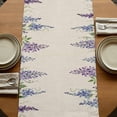 thumbnail image 5 of Table Runners 60 Inches Long Dress Scarves, Purple Flowers Farmhouse Kitchen/Dining Table Runner, Small Coffee Tablerunners, Weeping Spring Floral Rustic Pastoral 13x60 Inch, 5 of 9