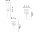 thumbnail image 2 of 200 Uds. Pipetas para cupcakes de 4ml, mini cuentagotas de pipeta de transferencia de líquido desechable, corazón, redondo, Rectangular, 2 of 4