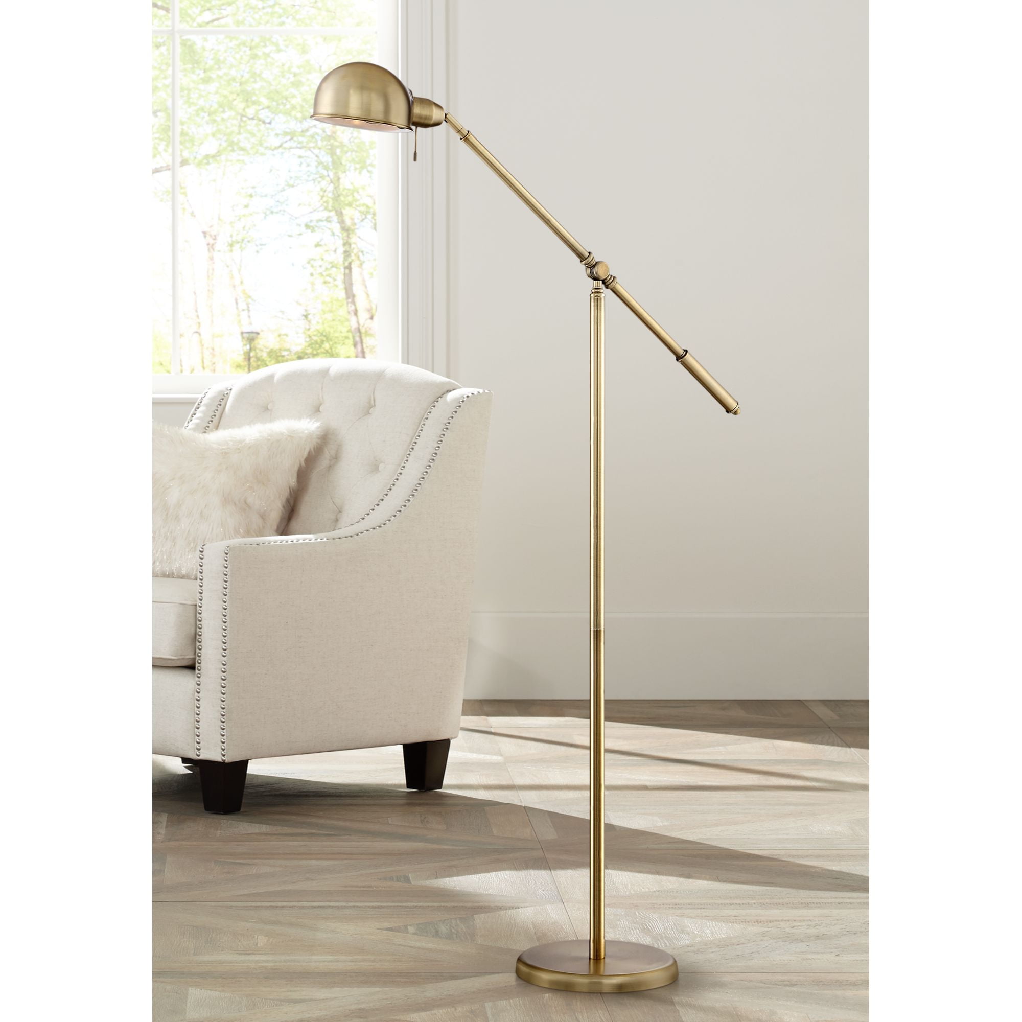 360 Lighting Dawson Antique Brass Pharmacy Floor Lamp by 360 Lighting