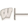 thumbnail image 1 of 10K White Gold 10Kw Logoart University Of Wisconsin Xs Post Earrings (9 X 10) Made In United States 1w008uwi, 1 of 5