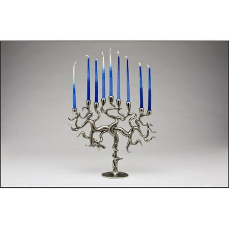 Judaica Kingdom PM-JUD005 Metal Menorahs - Menorah Tree Of Life