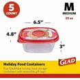 thumbnail image 6 of Gladware Holiday Food Storage Containers With Reversible Gift Tags 5 Count 24Oz, 6 of 6