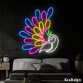 thumbnail image 4 of Craftnamesign Peacock Neon LED Sign, Bedroom Decor, Aesthetic Wall Art, 4 of 4