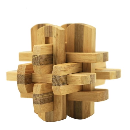 3d Wood Puzzles Iq Brain Teaser Wooden Interlocking Game Toy Jigsaw ...