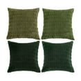 thumbnail image 3 of Fancy Homi Set of 4 Green Spring Boho Decorative Throw Pillow Covers 18x18 inch for Couch Bed Sofa, Aesthetic Modern Bohemian Room Decor, Soft Fuzzy Fluffy Cozy Corduroy Cushion Case 45x45cm, 3 of 5
