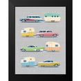 thumbnail image 2 of Theodore, James 12x14 Black Modern Framed Museum Art Print Titled - Vintage Cars and Campers No. 2, 2 of 5
