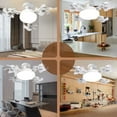 thumbnail image 3 of 2 in 1 Hanging Fan with LED Light - 2025 New Ceiling Fan Light Bulb, Remote Control, 3 Speed Adjustable Fan & Dimmable Lantern, E27 Screw-in for Bedroom, Kitchen, 3 of 8