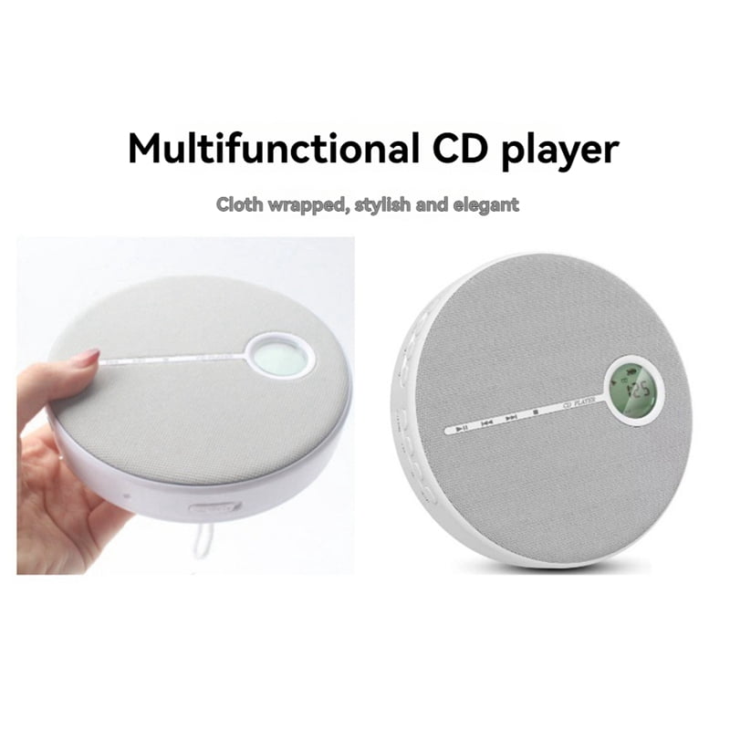 Rechargeable Bluetooth CD Player, Music CD Disc Player for Car/Travel, Home Audio with Stereo Speaker,AUX,USB Gray