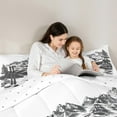 thumbnail image 4 of jejeloiu Ski Sport Game 7-Piece Bedding Comforter Set,Winter Narural Scenery King Bedding Sets,Pine Snow Mountain Scenery Bed Sheets For Men Women,Breathable Home Decor Reversible, 4 of 8