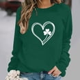 thumbnail image 4 of LEKWK St Patricks Day Shirt Women Comfy Pullover Long Sleeve Sweatshirts Trendy Holiday Tops Diamond Crystal Swirl Shamrock Outfits, 4 of 6