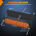 thumbnail image 7 of Nilight 7.5 Inch Aluminum Housing Tail Light 2 PCS 36 LED Amber Left Right Turn Signals Marker Lights Surface Mount IP67 Waterproof for 10-30V RV Camper Trailer Truck Bus Boat, 7 of 7