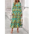 thumbnail image 3 of PRETTYGARDEN Women's Floral Maxi Dress Spring Long Sleeve V Neck Casual A Line Long Flowy Boho Party Dresses, 3 of 7