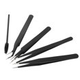 thumbnail image 6 of Rewera 5pcs Stainless Steel Manicure Tweezers Set Anti Corrosion Multipurpose False Eyelashes Tweezers, 6 of 8