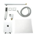 thumbnail image 5 of Kichae 12" Rain Shower Set Wall Mounted Rainfall Shower System with Handheld Shower Polished Chrome, 5 of 9