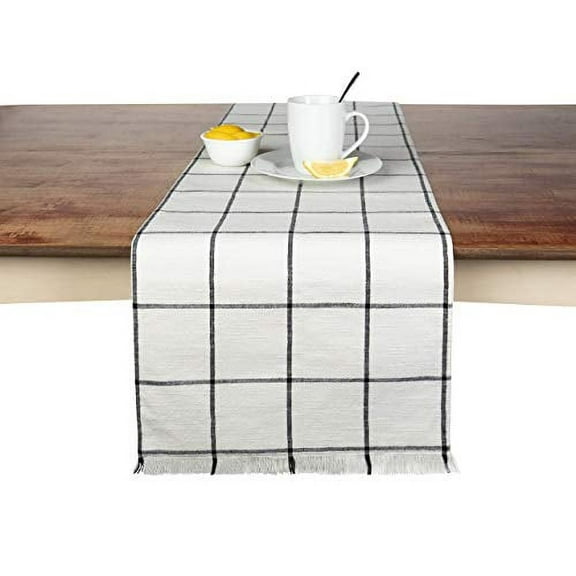 Sticky Toffee Plaid Table Runner
