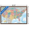 thumbnail image 3 of USA Map 2023 Wall Poster, 22.375" x 34" Framed, 3 of 6