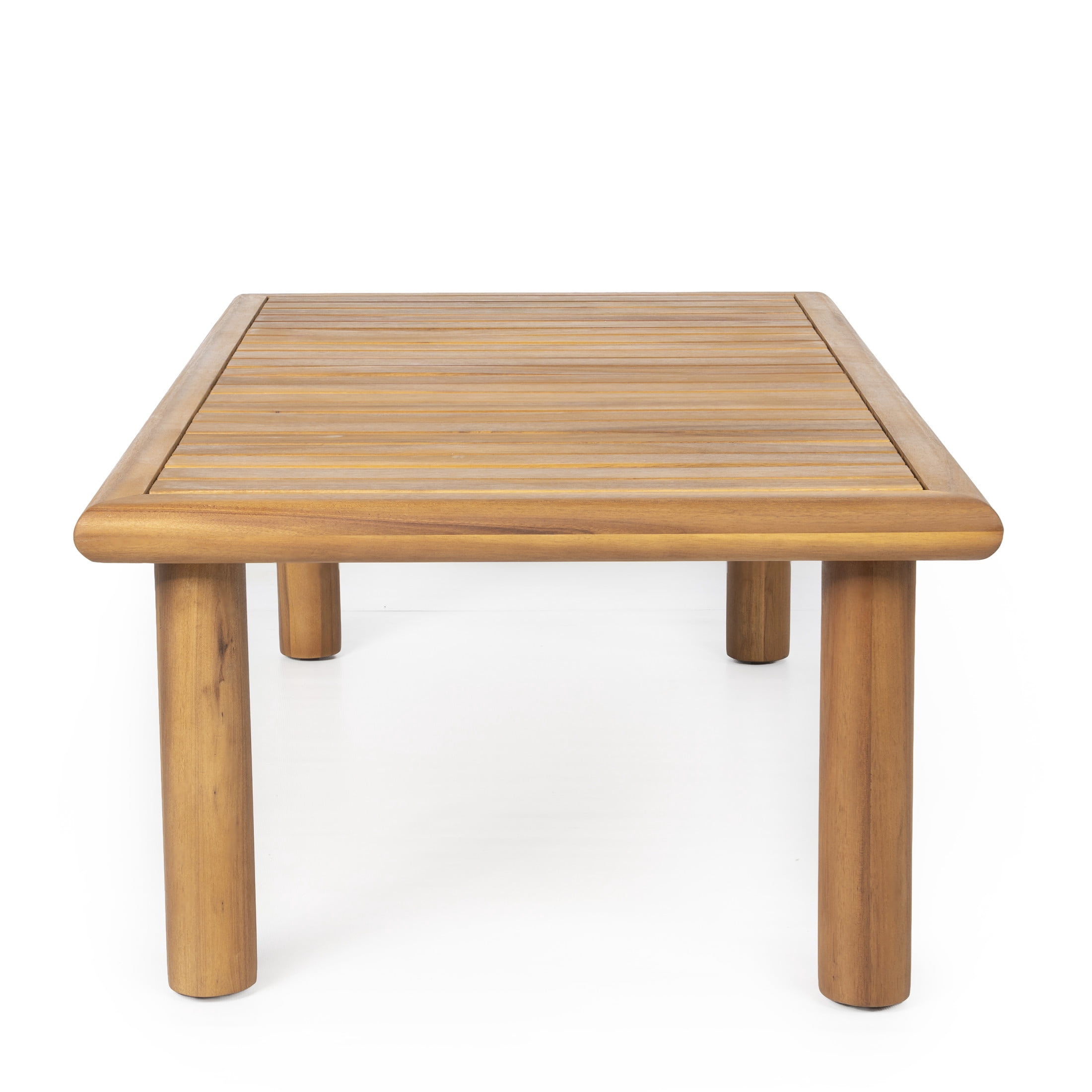 Christopher Knight Home 41.7" Outdoor Acacia Wood Coffee Table, Slatted Rectangular Patio Table, Teak