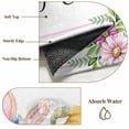 thumbnail image 6 of Round Rugs 5 Ft, Happy Easter Non Slip Area Rugs for Kitchen Bedroom Entryway, Watercolor Gnomes Eggs Flowers Botanical Spring Washable Carpet Runner Rug Floor Mats for Bedroom Home Decor, 6 of 8