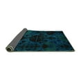 thumbnail image 2 of Ahgly Company Indoor Round Persian Turquoise Blue Bohemian Area Rugs, 5' Round, 2 of 4