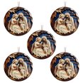 thumbnail image 1 of Teissuly 5Pcs Christmas Decoration Flat Christmas Tree Retro Style Home Decoration Car Ornaments Teissuly WER202312140020, 1 of 1