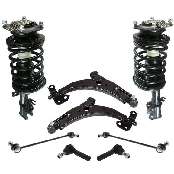 Front Struts Control Arms Sway Bars Links Tie Rods for KIA Spectra 8pc Kit 02-04