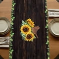 thumbnail image 5 of Table Runners 48 Inches Long Dress Scarves, Spring Eucalyptus Sunflower Farmhouse Kitchen/Dining Table Runner, Short Coffee Tablerunners, Farmhouse Birds Brown Wood 13x48 Inch, 5 of 9