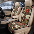 thumbnail image 2 of CHAQLIN Christmas Poinsettia Pattern All Season Comfort Car Seat Covers for SUV, Polyester Fabric Machine Washable Car Front Seat Covers Quilted Protective Cover, 2 of 7