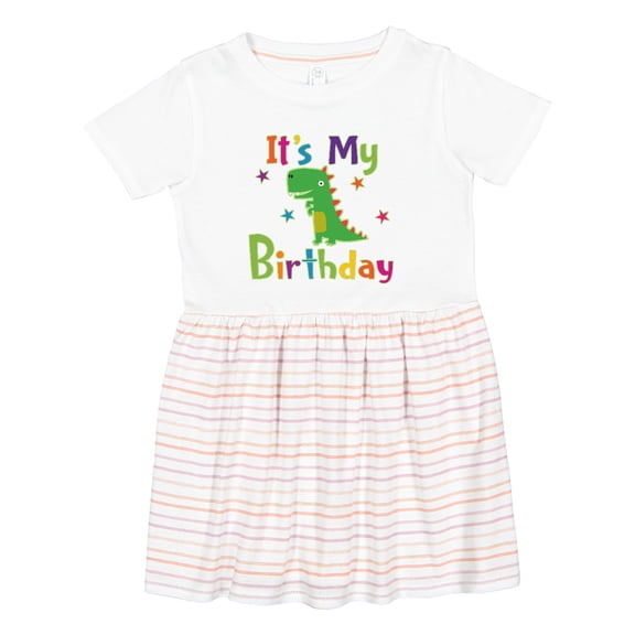 Inktastic Dinosaur Birthday Party Girls Toddler Dress