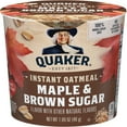thumbnail image 3 of (2 pack) Quaker Maple & Brown Sugar Flavored Instant Oatmeal, 1.69 oz Cup, 1 Count, 3 of 8