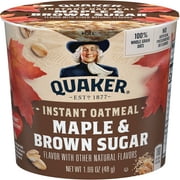 Quaker, Instant Oatmeal, Maple & Brown Sugar, 1.69 oz, 1 Count Cup