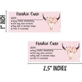 thumbnail image 4 of Freshie Care Instruction Card Sticker with Line to Write in Scent  350 pc roll  Light Pink Bull Skull Fringe Warning Labels Customer Package 1x2.5, 4 of 5