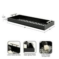 thumbnail image 3 of Kate and Laurel Caspen Cut Out Pattern Decorative Rectangle Tray with Silver Metal Handles, 10 x 24, Black and Silver, Modern Glam Serving Tray with Handles for Living Room Decor, 3 of 9