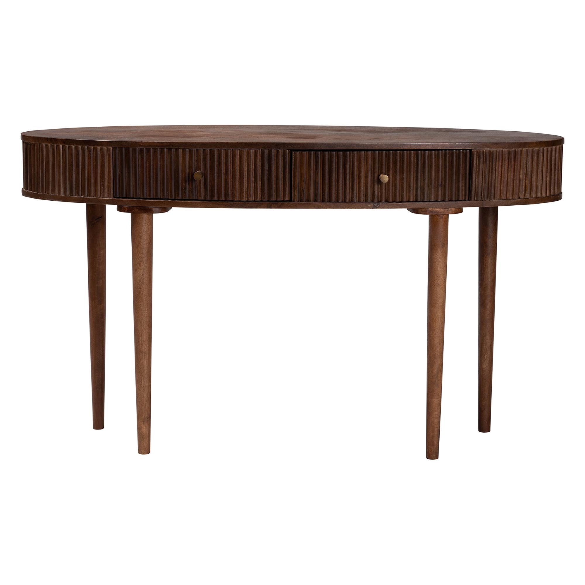 Baxton Studio Linore Rustic Console Table, Walnut Brown