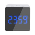 thumbnail image 1 of Reloj despertador digital LED Temperatura Escritorio Espejo de maquillaje Arte Snooze Reloj Dormitorio Decoración de oficina, Cuadrado kenally HA3237-04B, 1 of 6