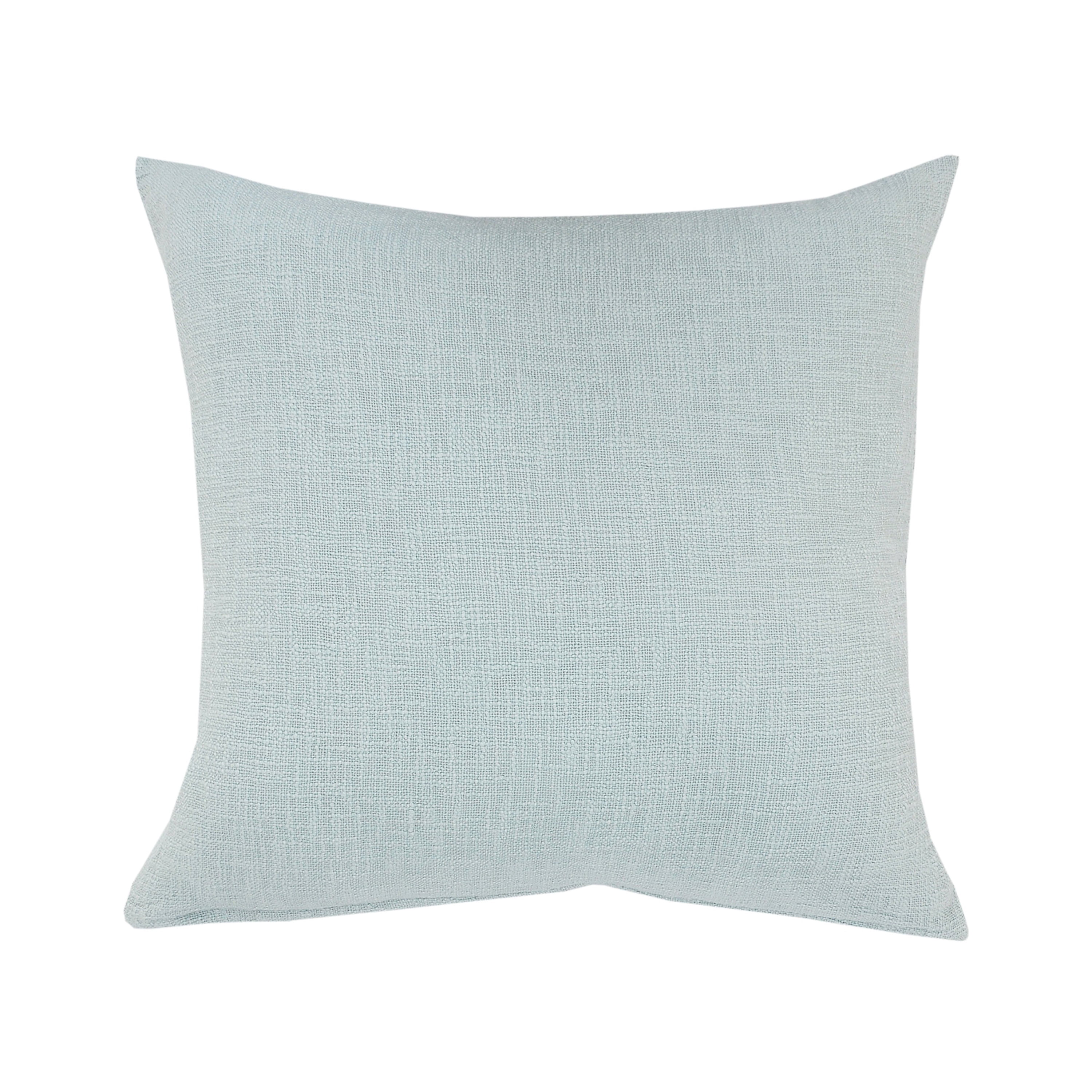 LR Home Sara Set of 2 Shag Diamond 18" x 18" Palladian Blue Cotton Adult Decorative Throw Pillows