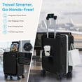 thumbnail image 5 of TABU Carry on Luggage with Detachable Side Bag, Zipperless PC Hard Shell Suitcase, Front Opening Suitcase, 360° Spinner Wheels, TSA Locks, USB Port, Black, 5 of 10