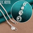 thumbnail image 1 of CJie-collar con colgantes de circonita AAA para mujer, de Plata de Ley 925, tres círculos redondos, cadena de 18 pulgadas, joyería de compromiso de boda, 1 of 2