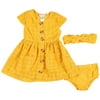 Little Lass Baby Girls 3-pc. Eyelet Dress Set 18 Months Yellow