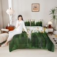 thumbnail image 4 of Homewish Green White Gold Bedding Comforter Set,Modern Minimalist Artistic Twin Comforter Sets,Graffiti Geometric Bedding Set For Adult,Ultra Soft Home Decor Reversible,2 Pieces, 4 of 8