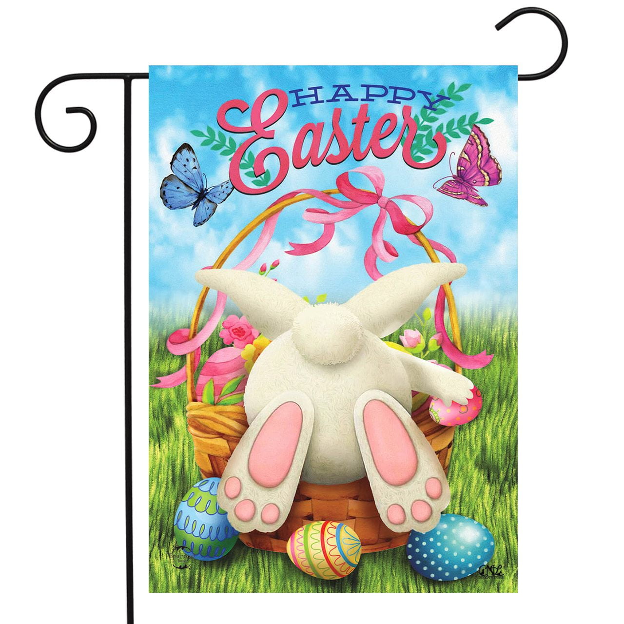 Briarwood Lane Easter Egg Hunt Garden Flag Bunny Basket Humor 12.5 x 18 