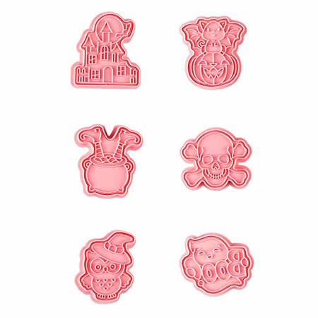 

Cute Cookie Cutter Biscuit Mold Stamp 3D Mini Plunger Fondant DIY Pastry Decor Baking Sugarcraft Decor Mold Set 6pcs