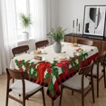 thumbnail image 6 of Christmas Cardinal Table Cloth Waterproof Tablecloths, Winter Xmas Poinsettia Holly on Linen Tablecloth Dining Table Cover for Kitchen Party Tabletop Outdoor, Rectangle Tablecloth 60x102 Inch, 6 of 9